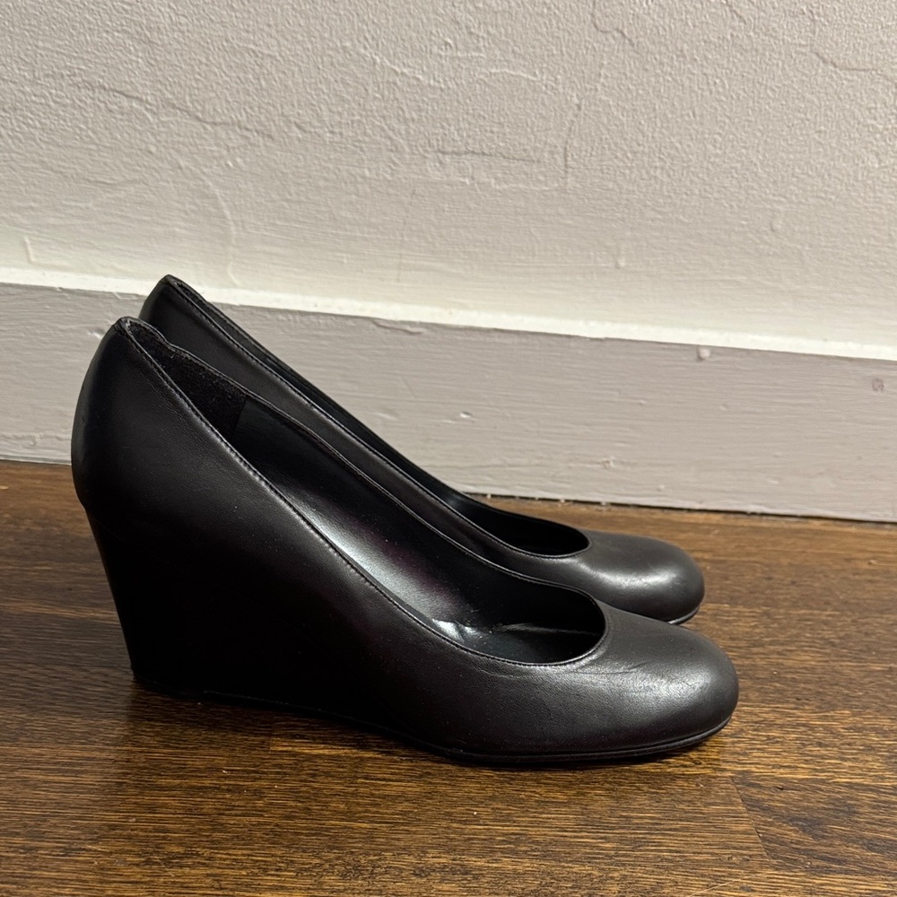 Stuart Weitzman Black Wedge Shoes